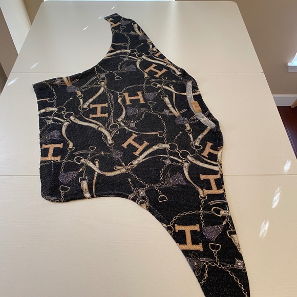 Free For Humanity Oversized Dolman Sleeve Lurex Semi Sheer Top Large - Picture 4 of 13